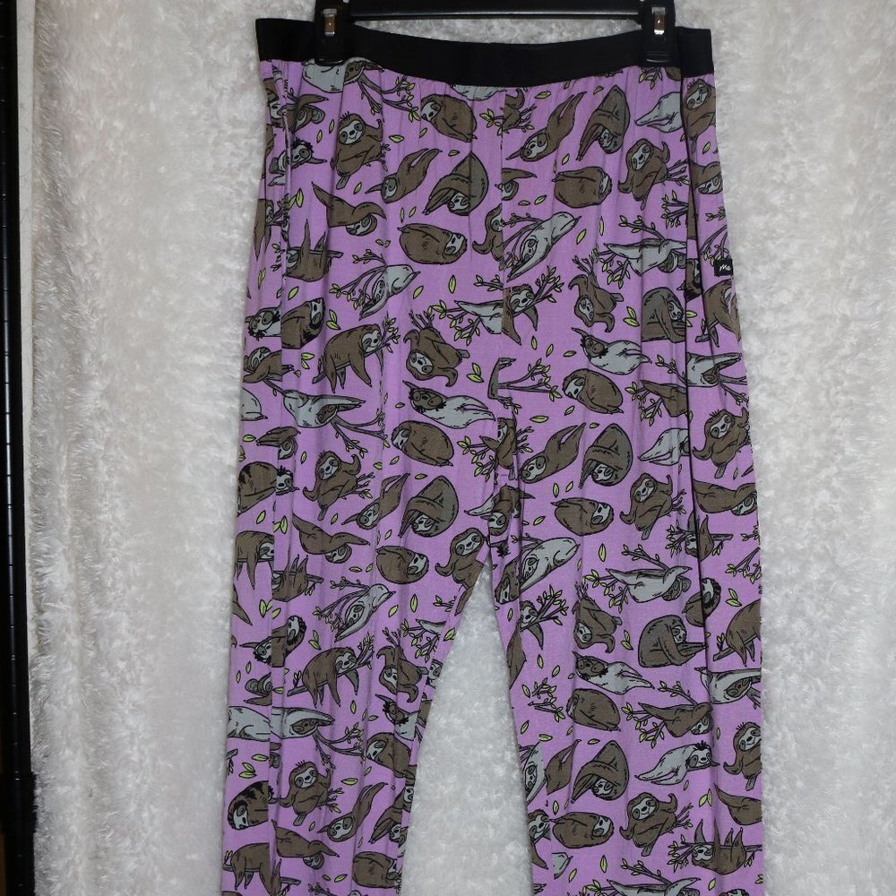 MeUndies lounge pants sloth pattern unisex size 2XL NWOT